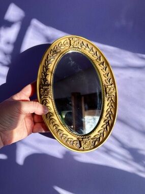 Vintage Mirror Miller Studios 1966 Chalkware Hollywood Regency